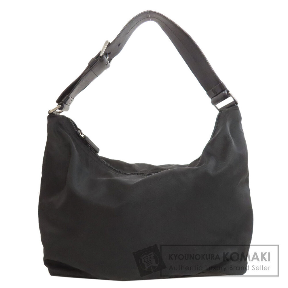 Prada One Shoulder Hobo Bag Logo Black
